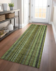 LOOMLAN Rugs Velatrix Green Washable Indoor-Outdoor Rug