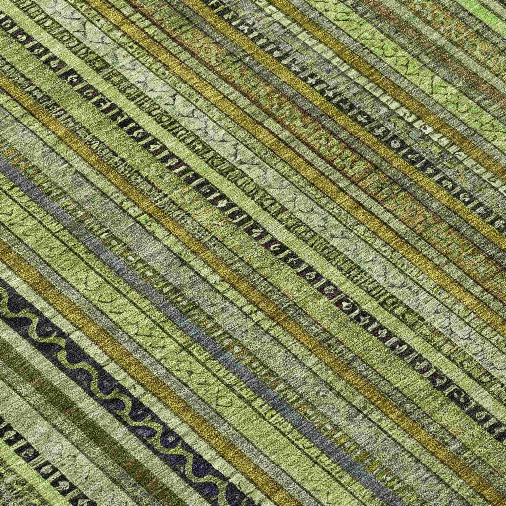 LOOMLAN Rugs Velatrix Green Washable Indoor-Outdoor Rug