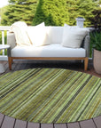LOOMLAN Rugs Velatrix Green Washable Indoor-Outdoor Rug