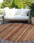 LOOMLAN Rugs Velatrix Orange Washable Indoor-Outdoor Rug