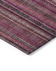 LOOMLAN Rugs Velatrix Pink Washable Indoor-Outdoor Rug