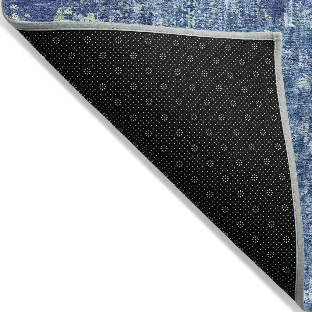 LOOMLAN Rugs Veldan Blue Washable Indoor-Outdoor Rug
