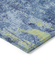 LOOMLAN Rugs Veldan Blue Washable Indoor-Outdoor Rug