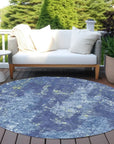 LOOMLAN Rugs Veldan Blue Washable Indoor-Outdoor Rug