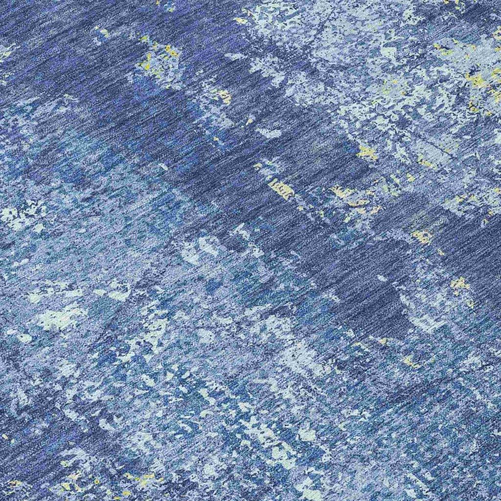 LOOMLAN Rugs Veldan Blue Washable Indoor-Outdoor Rug