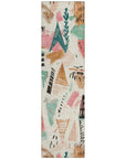 LOOMLAN Rugs Veldorah Ivory Washable Indoor-Outdoor Rug
