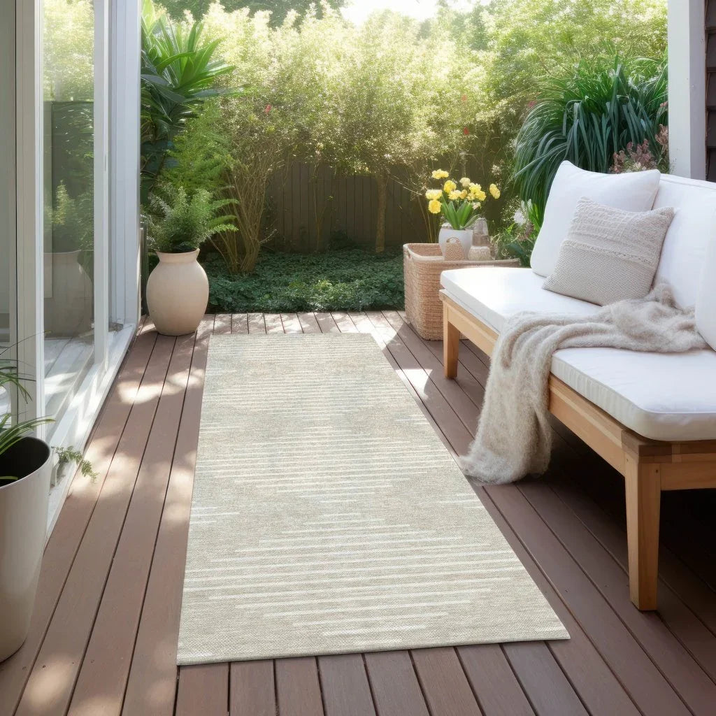 LOOMLAN Rugs Velina Beige Washable Indoor-Outdoor Rug