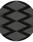 LOOMLAN Rugs Velina Black Washable Indoor-Outdoor Rug