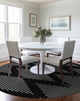 LOOMLAN Rugs Velina Black Washable Indoor-Outdoor Rug