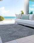 LOOMLAN Rugs Velina Charcoal Washable Indoor-Outdoor Rug