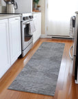 LOOMLAN Rugs Velina Charcoal Washable Indoor-Outdoor Rug