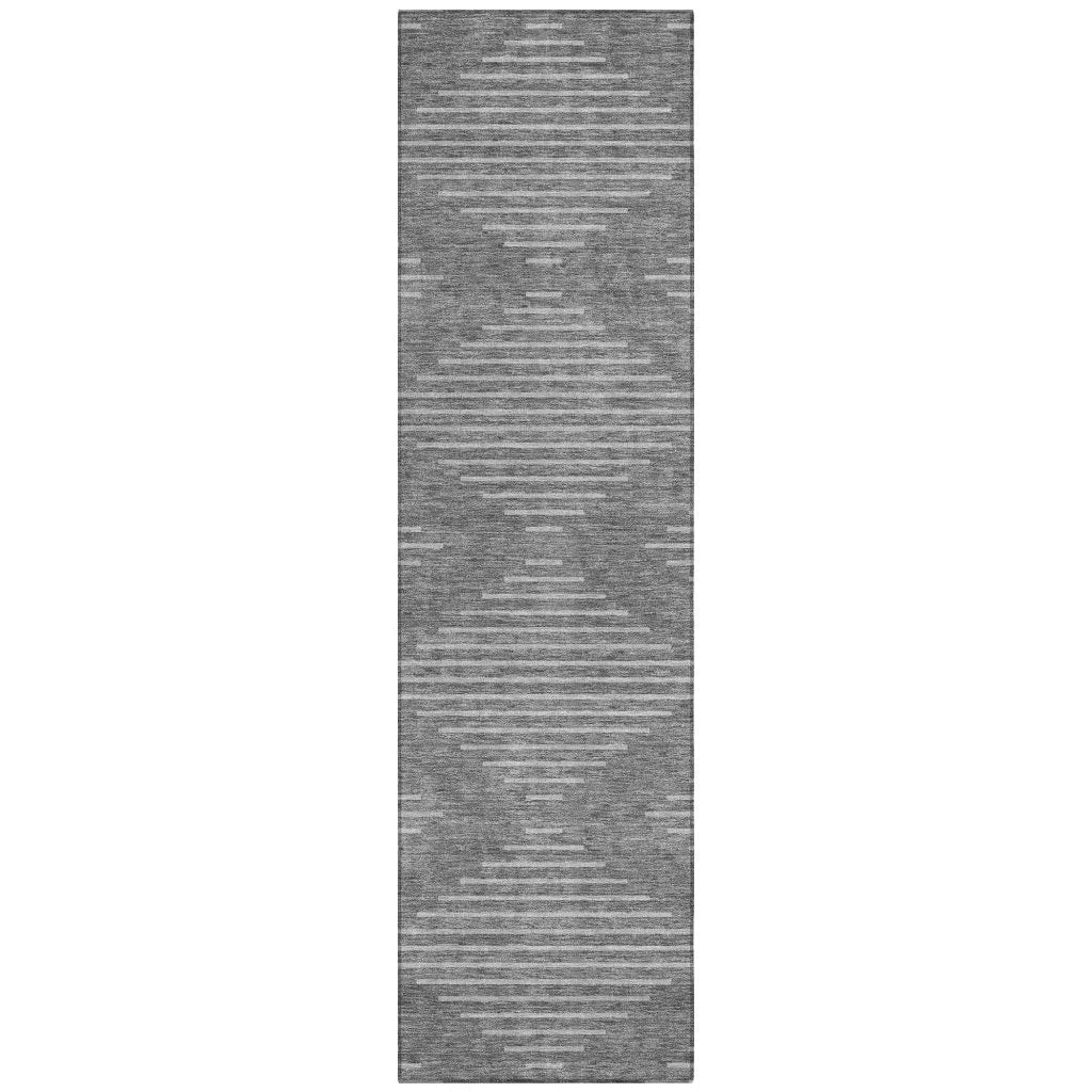 LOOMLAN Rugs Velina Charcoal Washable Indoor-Outdoor Rug