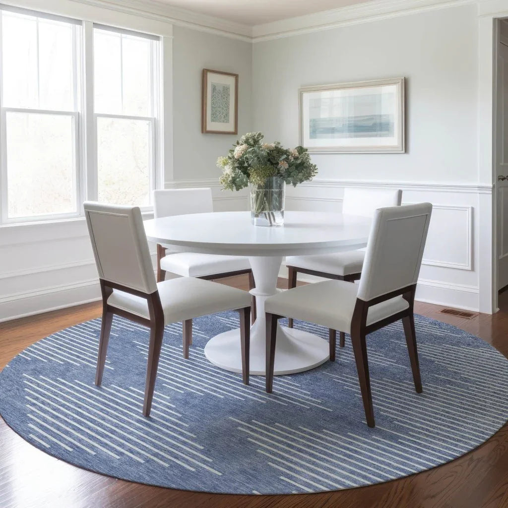 LOOMLAN Rugs Velina Denim Washable Indoor-Outdoor Rug