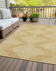LOOMLAN Rugs Velina Gold Washable Indoor-Outdoor Rug