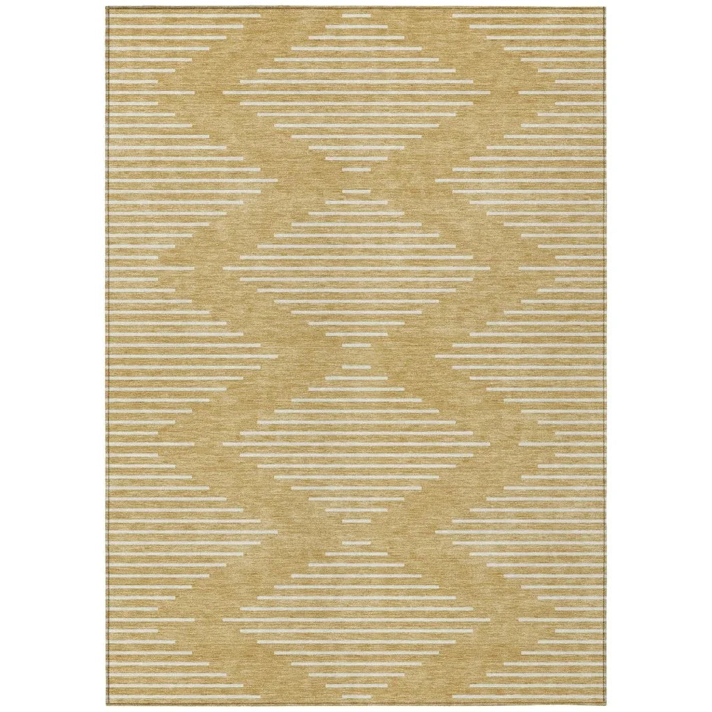 LOOMLAN Rugs Velina Gold Washable Indoor-Outdoor Rug