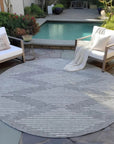 LOOMLAN Rugs Velina Gray Washable Indoor-Outdoor Rug