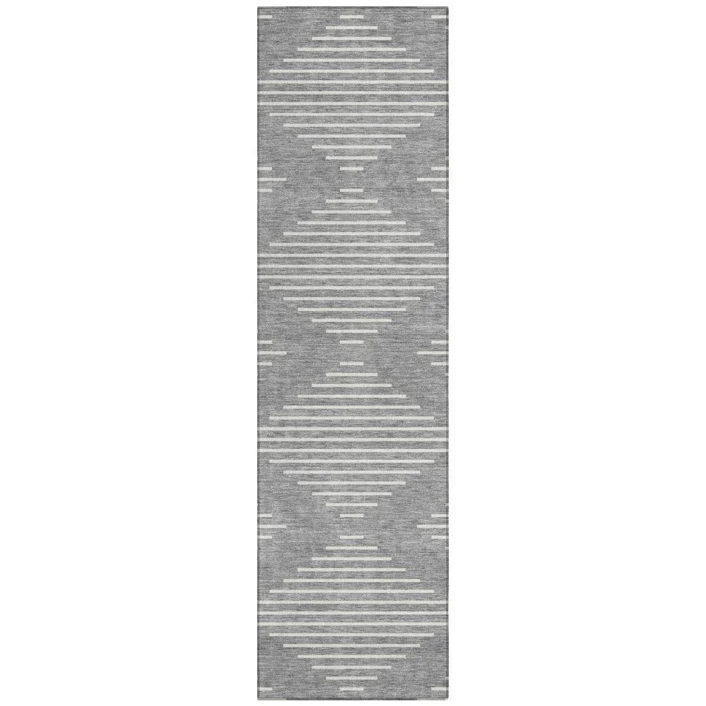 LOOMLAN Rugs Velina Gray Washable Indoor-Outdoor Rug