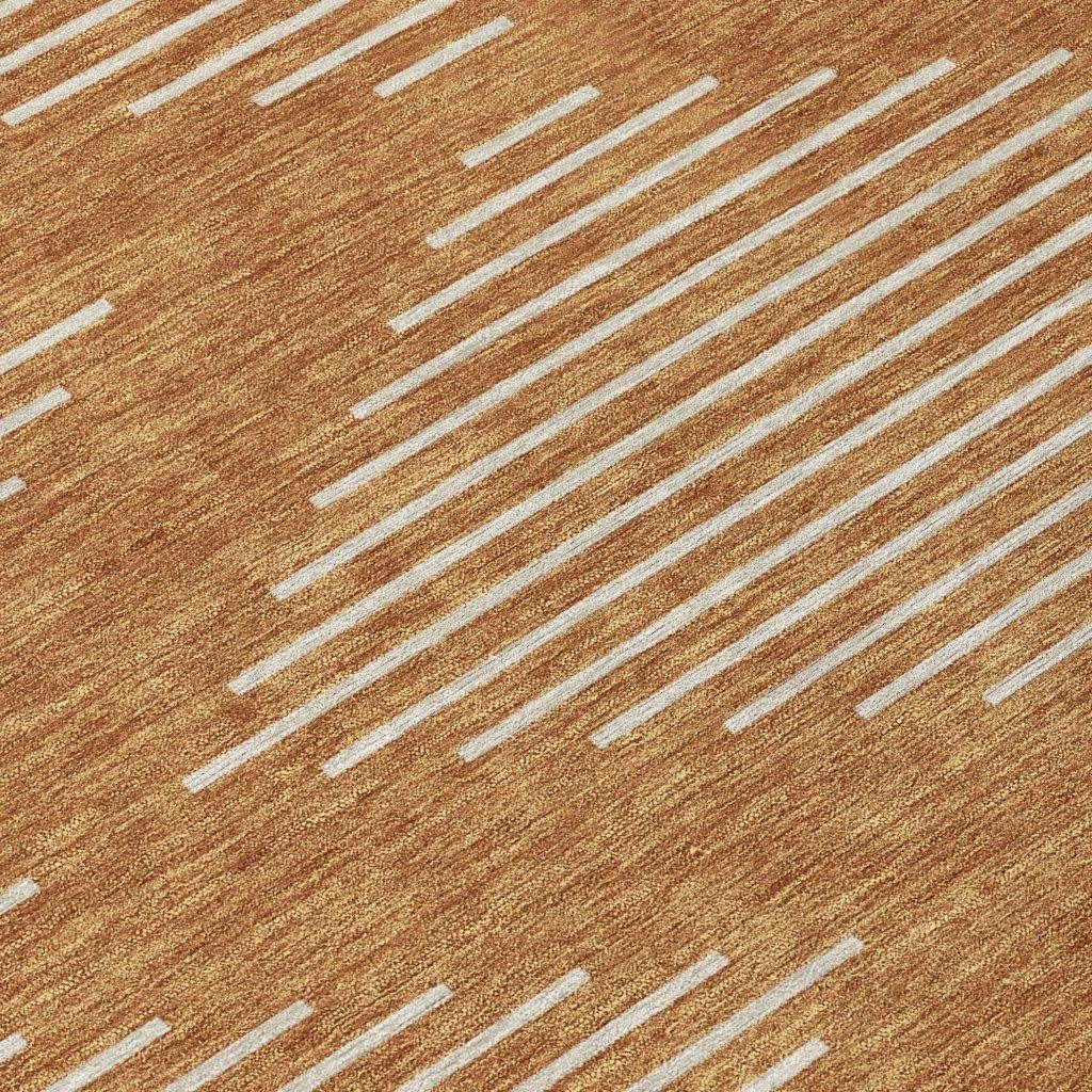 LOOMLAN Rugs Velina Orange Washable Indoor-Outdoor Rug