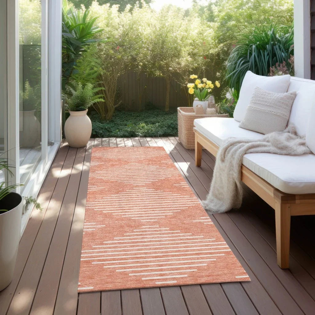 LOOMLAN Rugs Velina Salmon Washable Indoor-Outdoor Rug
