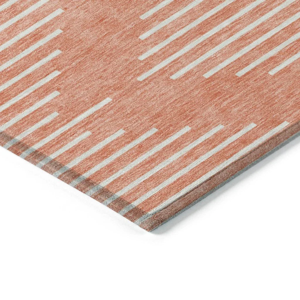 LOOMLAN Rugs Velina Salmon Washable Indoor-Outdoor Rug