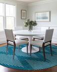 LOOMLAN Rugs Velina Teal Washable Indoor-Outdoor Rug