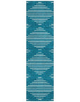 LOOMLAN Rugs Velina Teal Washable Indoor-Outdoor Rug