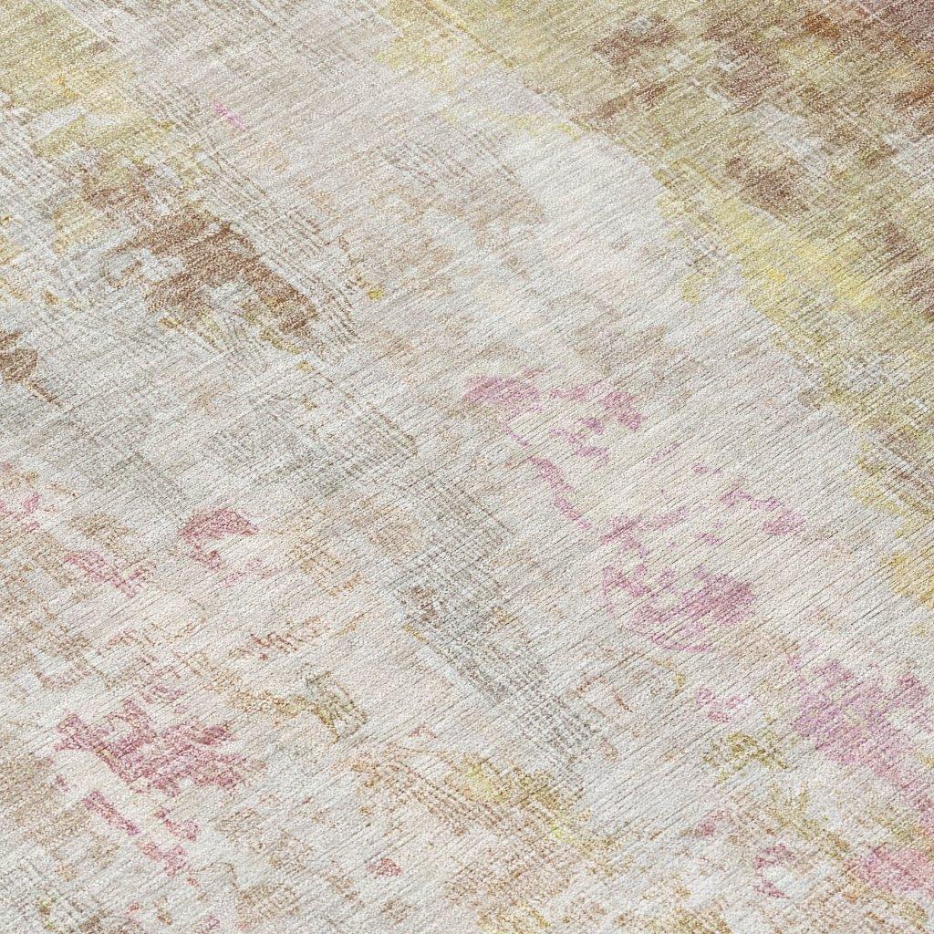 LOOMLAN Rugs Verentha Brown Washable Indoor-Outdoor Rug