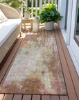 LOOMLAN Rugs Verentha Brown Washable Indoor-Outdoor Rug