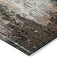 LOOMLAN Rugs Verentha Gray Washable Indoor-Outdoor Rug