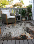 LOOMLAN Rugs Verentha Gray Washable Indoor-Outdoor Rug