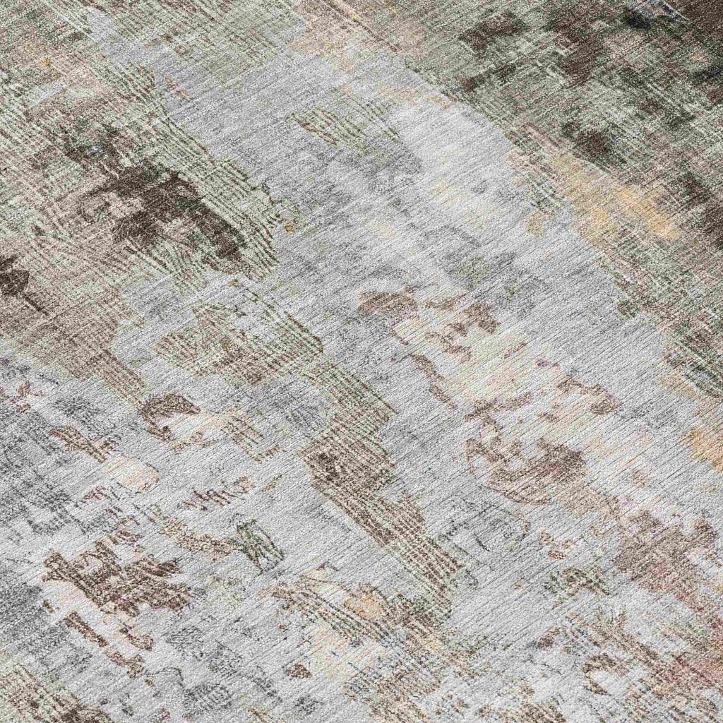 LOOMLAN Rugs Verentha Gray Washable Indoor-Outdoor Rug