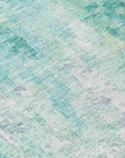 LOOMLAN Rugs Verentha Teal Washable Indoor-Outdoor Rug