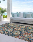 LOOMLAN Rugs Verona Blue Washable Indoor-Outdoor Rug