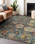 LOOMLAN Rugs Verona Blue Washable Indoor-Outdoor Rug