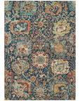 LOOMLAN Rugs Verona Blue Washable Indoor-Outdoor Rug