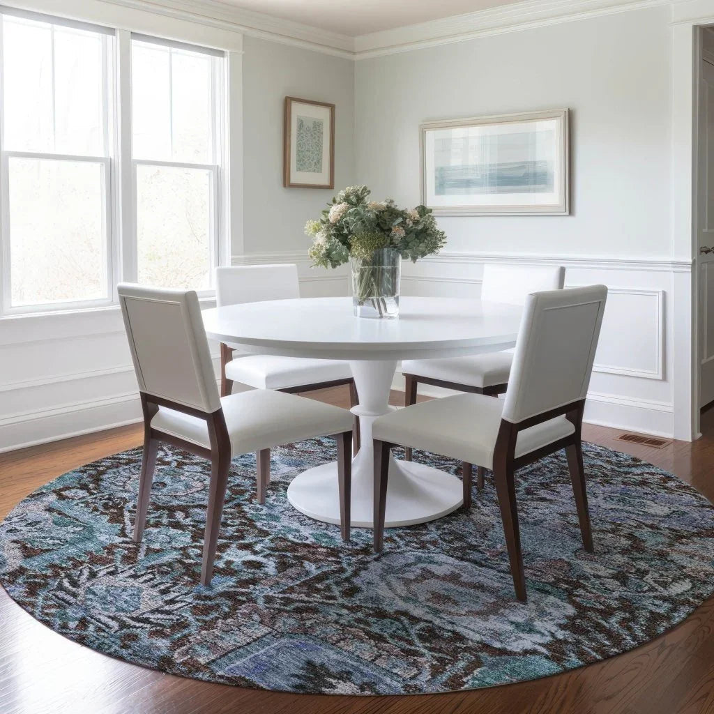 LOOMLAN Rugs Verona Chocolate Washable Indoor-Outdoor Rug