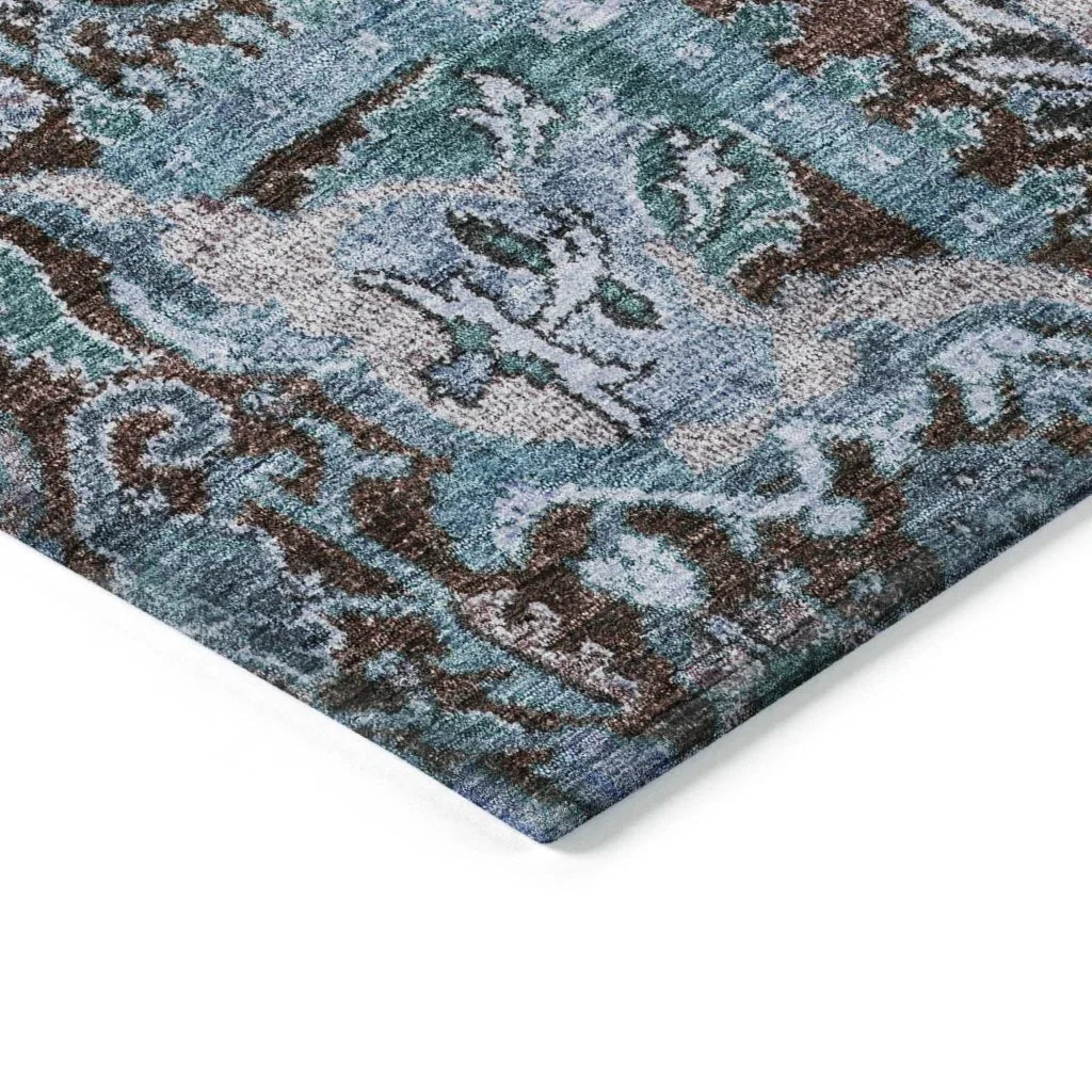 LOOMLAN Rugs Verona Chocolate Washable Indoor-Outdoor Rug