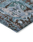 LOOMLAN Rugs Verona Chocolate Washable Indoor-Outdoor Rug