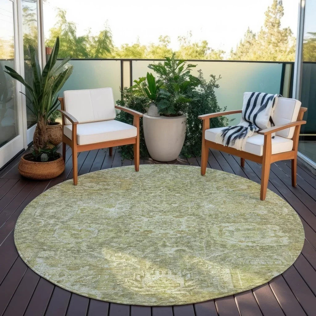 LOOMLAN Rugs Verona Green Washable Indoor-Outdoor Rug