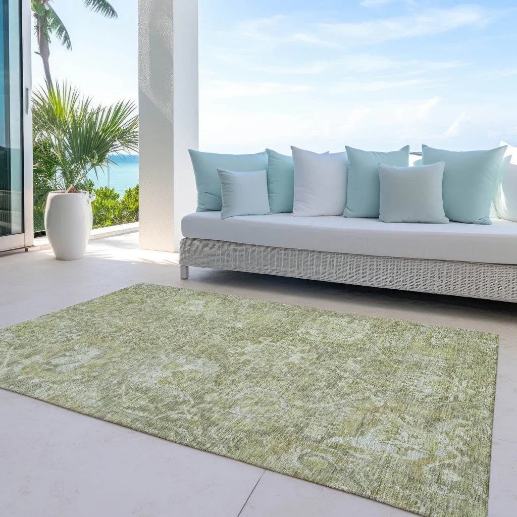 LOOMLAN Rugs Verona Green Washable Indoor-Outdoor Rug