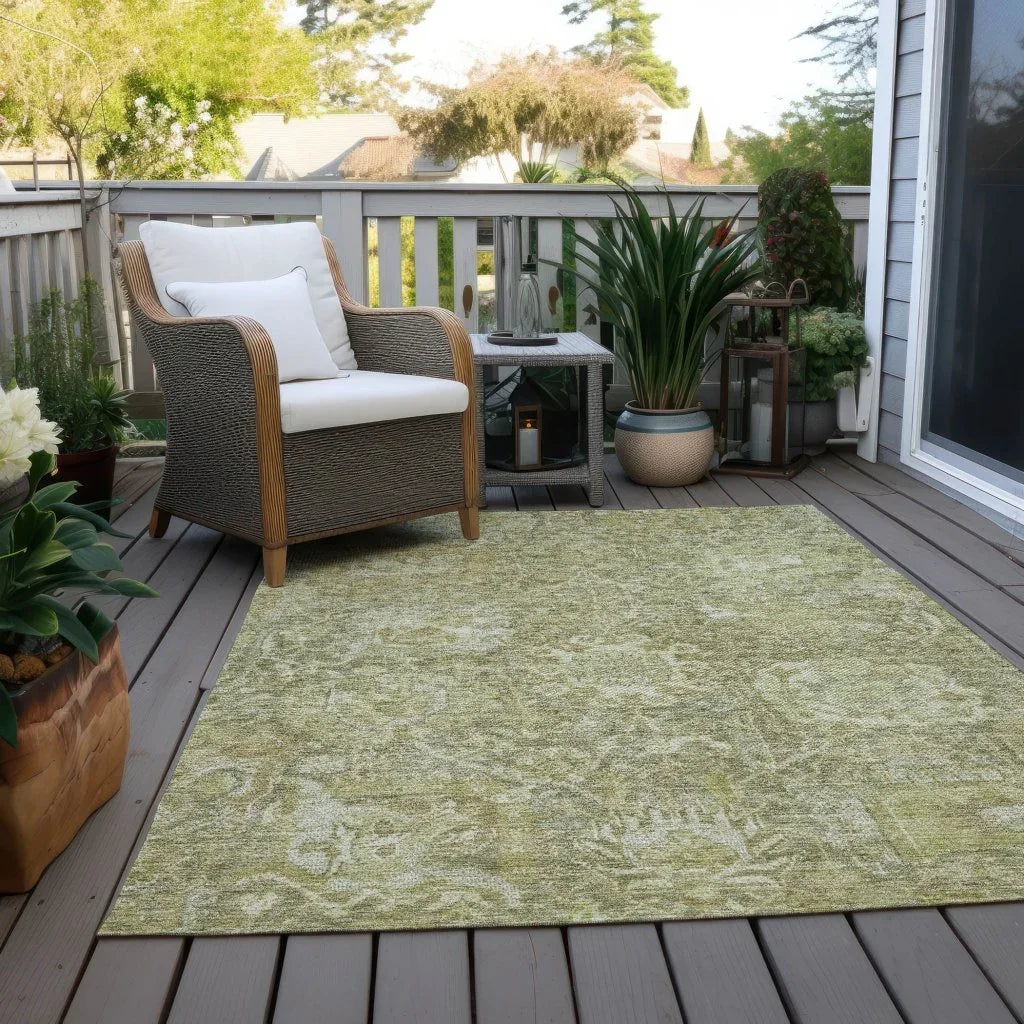 LOOMLAN Rugs Verona Green Washable Indoor-Outdoor Rug