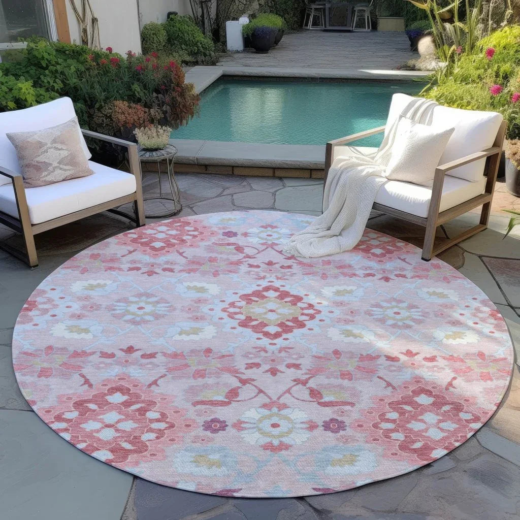 LOOMLAN Rugs Vespera Blush Washable Indoor-Outdoor Rug