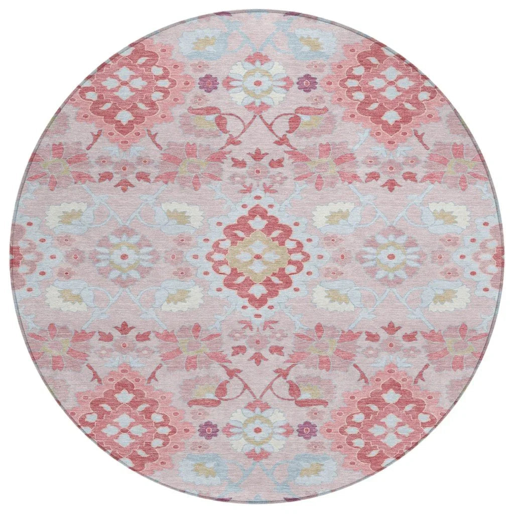LOOMLAN Rugs Vespera Blush Washable Indoor-Outdoor Rug