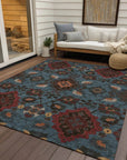 LOOMLAN Rugs Vespera Denim Washable Indoor-Outdoor Rug