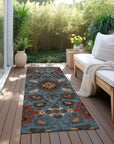 LOOMLAN Rugs Vespera Denim Washable Indoor-Outdoor Rug