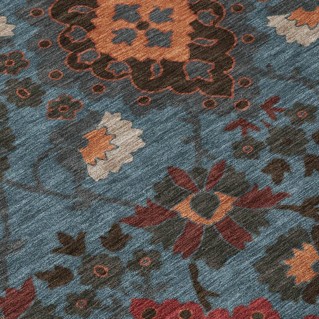 LOOMLAN Rugs Vespera Denim Washable Indoor-Outdoor Rug