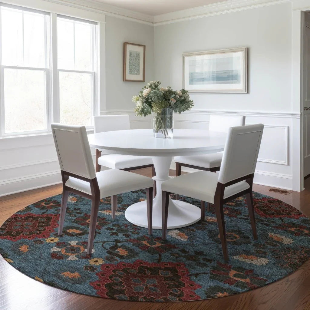 LOOMLAN Rugs Vespera Denim Washable Indoor-Outdoor Rug