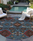 LOOMLAN Rugs Vespera Denim Washable Indoor-Outdoor Rug