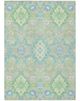 LOOMLAN Rugs Vespera Green Washable Indoor-Outdoor Rug