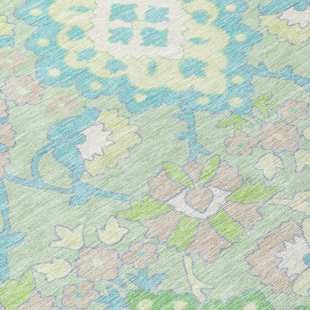 LOOMLAN Rugs Vespera Green Washable Indoor-Outdoor Rug